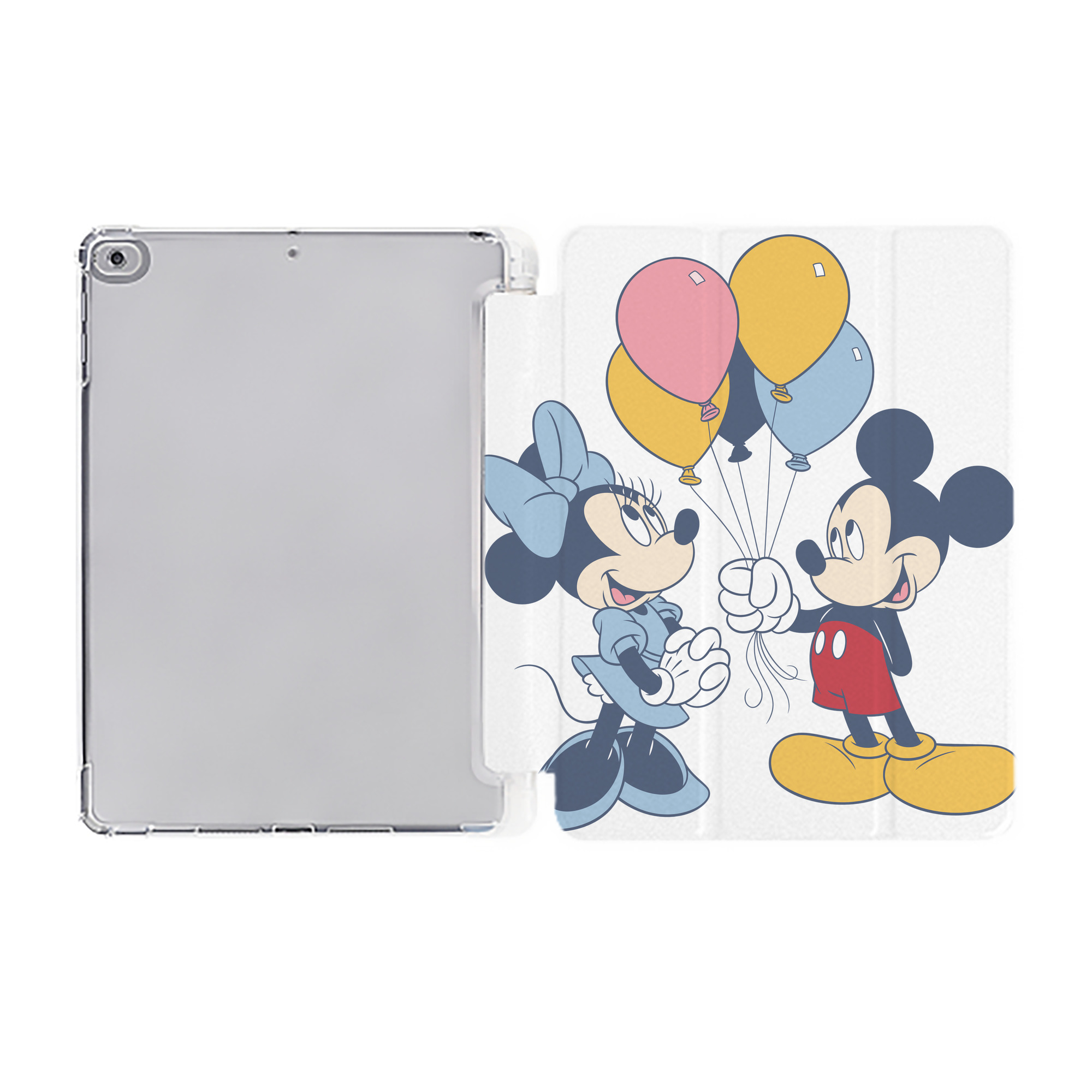 ミッキーマウス Mickey Mouse IPad ケース ペン収納付き 三つ折りスタンド PUレザー×シリコン 対応機種9.5/10.5/10.9インチ